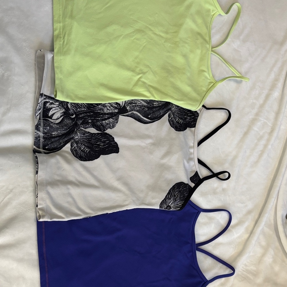 lululemon athletica Tank Tops - Lime, Black & White, Blue